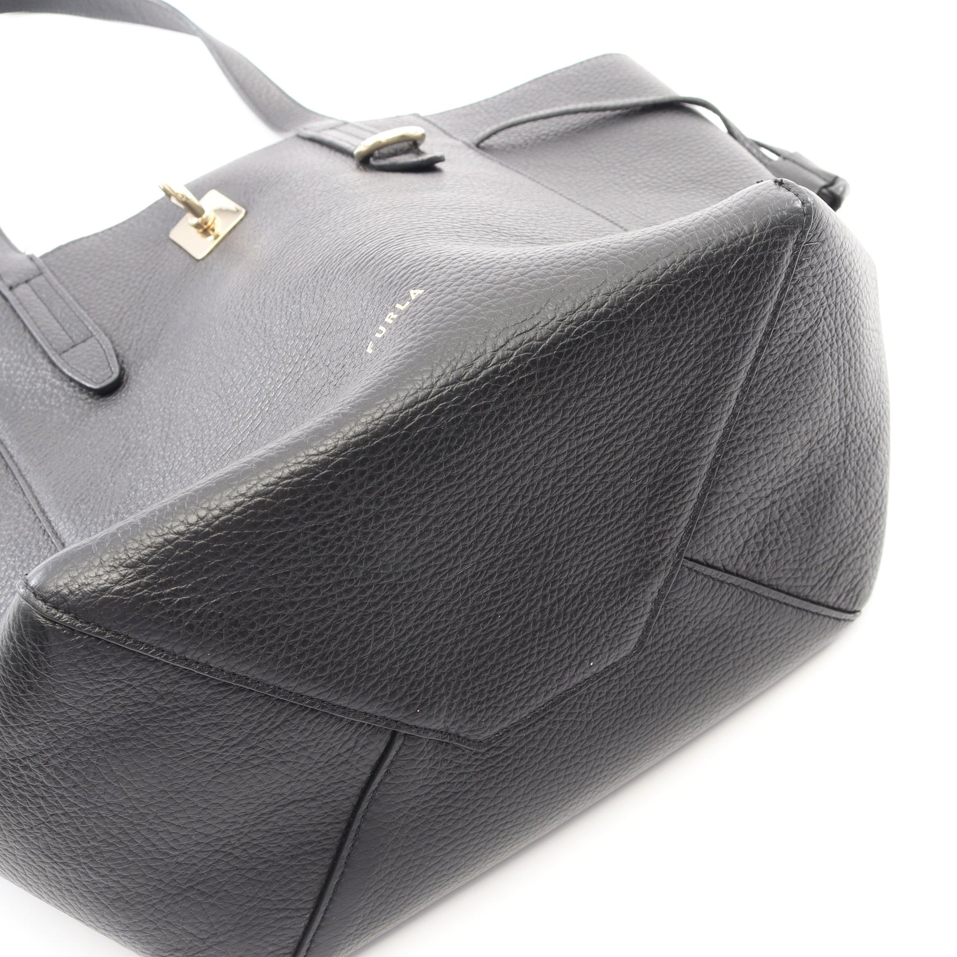 NET ネット M ショルダーバッグ トートバッグ レザー ブラック フルラ バッグ FURLA