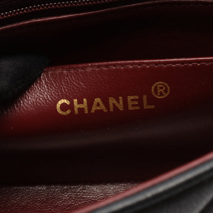 マトラッセ ダイアナフラップ チェーンショルダーバッグ ラムスキン ブラック ゴールド金具 シャネル バッグ CHANEL