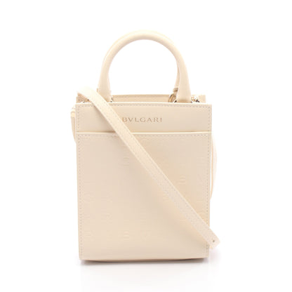 インフィニートゥム ミニ ハンドバッグ レザー アイボリー 2WAY ブルガリ バッグ BVLGARI
