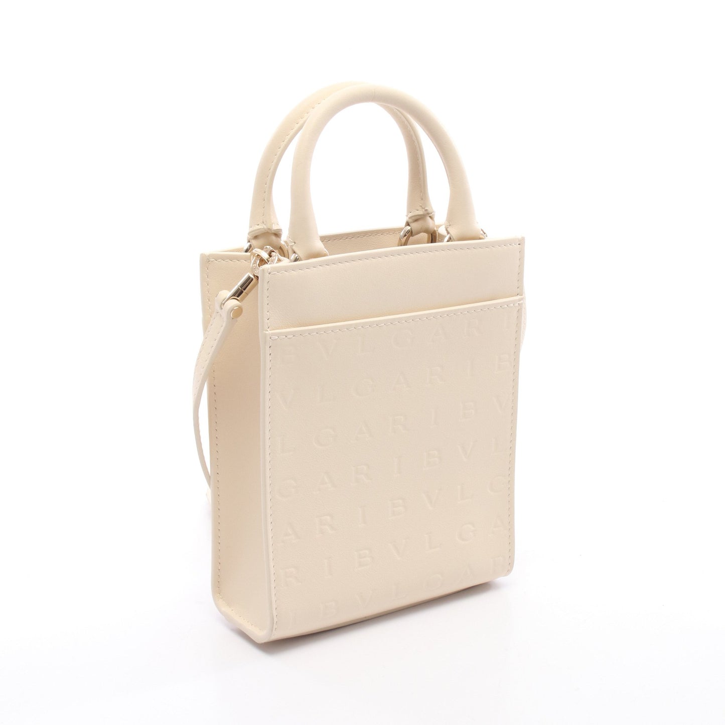 インフィニートゥム ミニ ハンドバッグ レザー アイボリー 2WAY ブルガリ バッグ BVLGARI