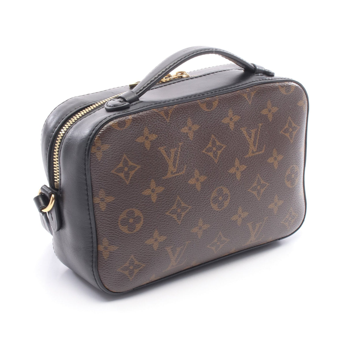 サントンジュ モノグラム ノワール ショルダーバッグ PVC レザー ブラウン ブラック ルイヴィトン バッグ LOUIS VUITTON