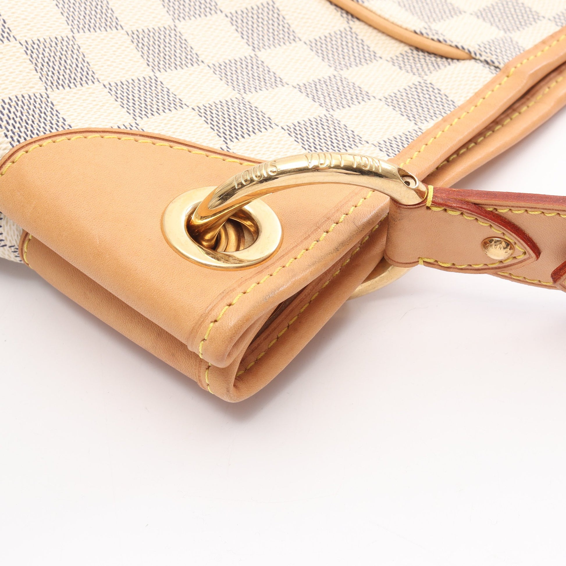 ガリエラGM ダミエアズール ワンショルダーバッグ PVC レザー ホワイト ルイヴィトン バッグ LOUIS VUITTON