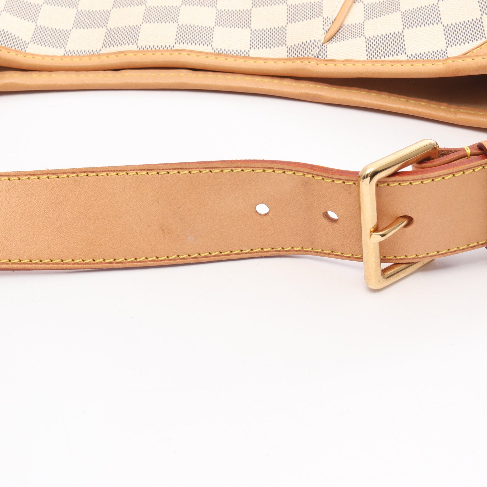 ガリエラGM ダミエアズール ワンショルダーバッグ PVC レザー ホワイト ルイヴィトン バッグ LOUIS VUITTON