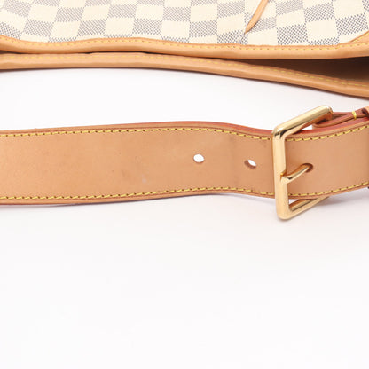 ガリエラGM ダミエアズール ワンショルダーバッグ PVC レザー ホワイト ルイヴィトン バッグ LOUIS VUITTON