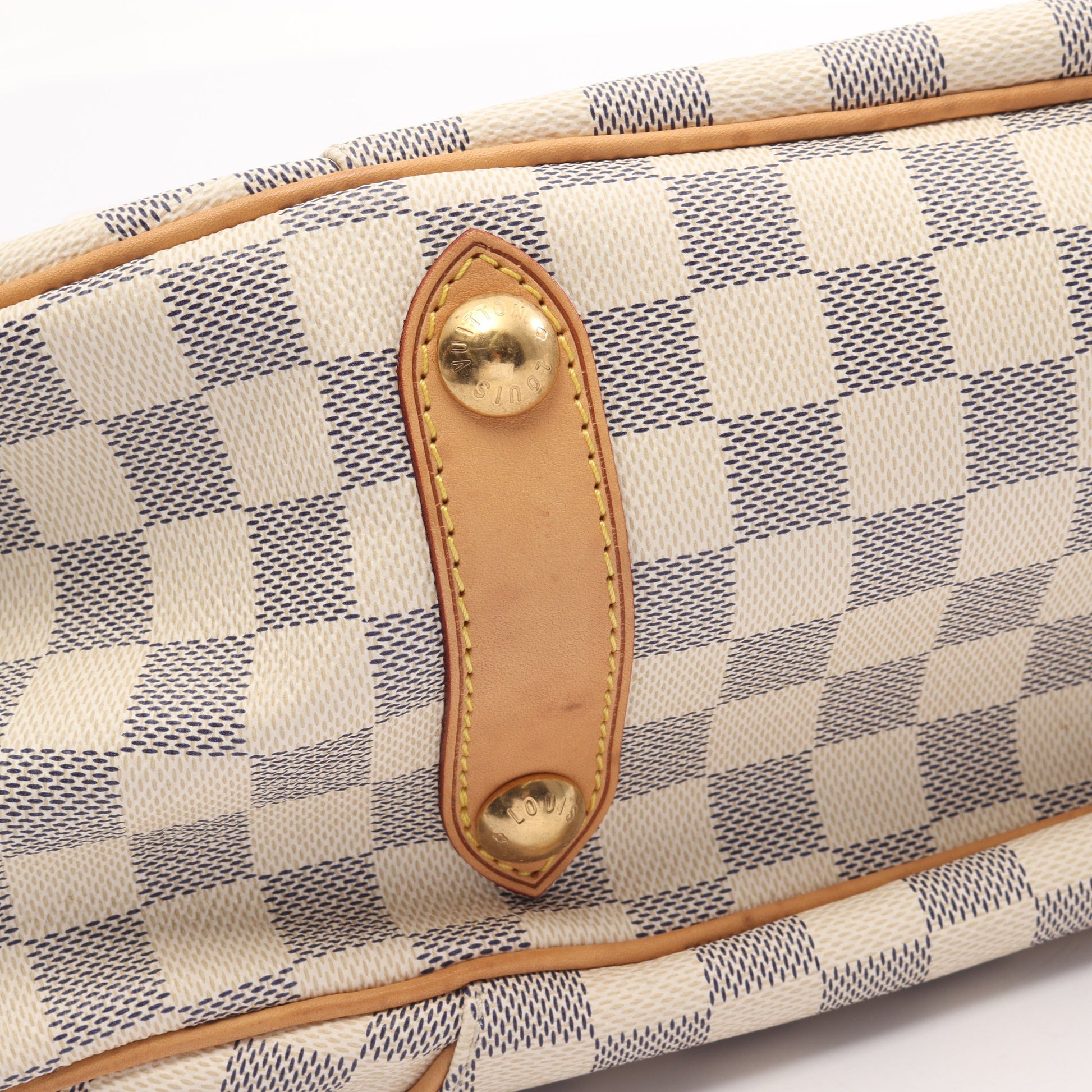 ガリエラGM ダミエアズール ワンショルダーバッグ PVC レザー ホワイト ルイヴィトン バッグ LOUIS VUITTON