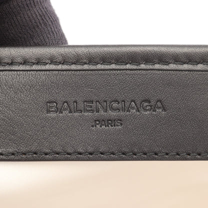 NAVY CABAS ネイビーカバ M ハンドバッグ トートバッグ キャンバス レザー オフホワイト ブラック バレンシアガ バッグ BALENCIAGA