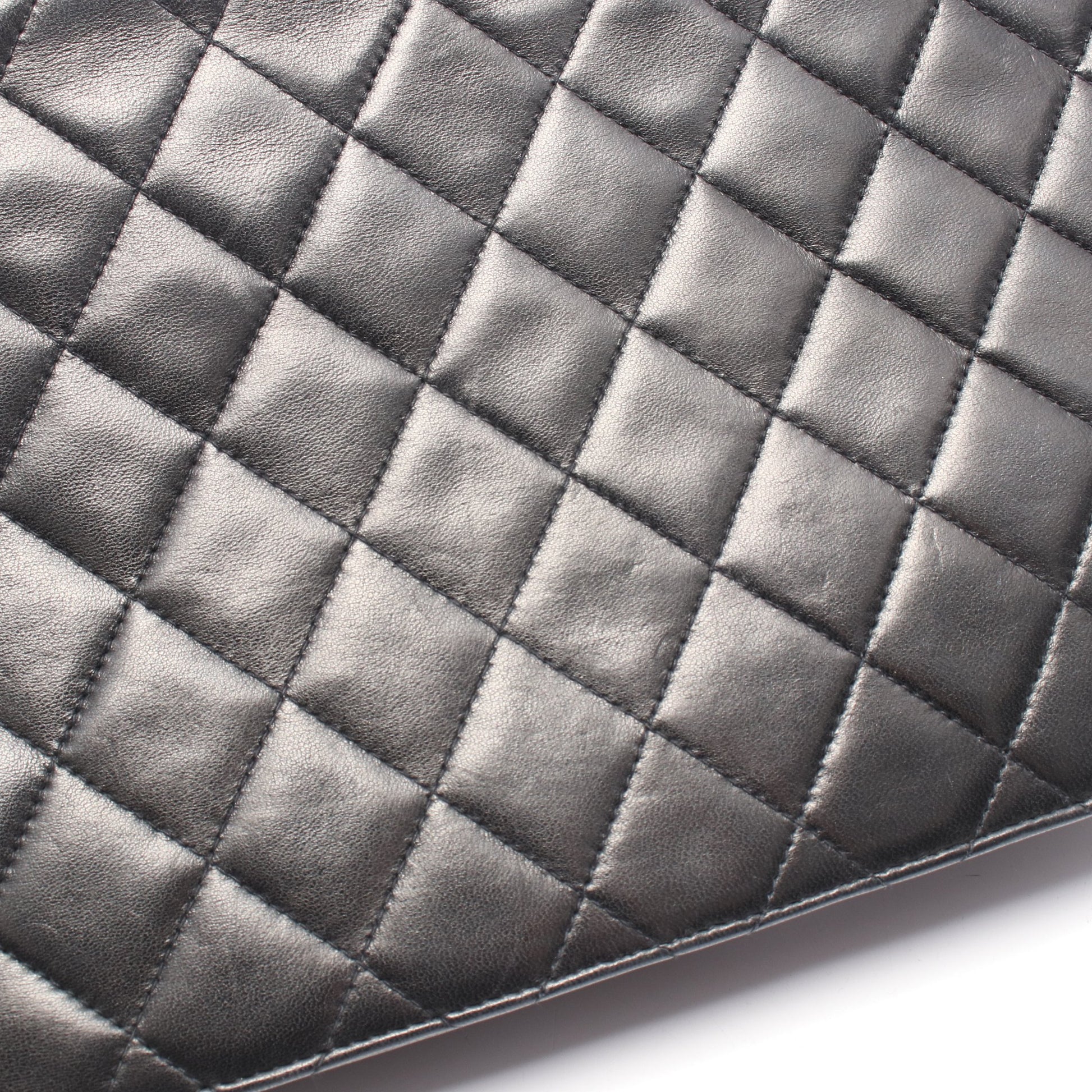 マトラッセ チェーンショルダーバッグ ラムスキン ブラック ゴールド金具 シャネル バッグ CHANEL