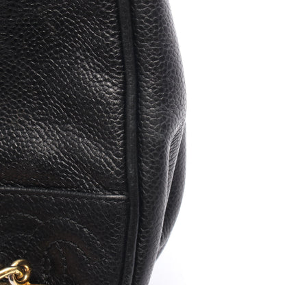 トリプルココマーク バックパック リュックサック キャビアスキン ブラック ゴールド金具 シャネル バッグ CHANEL