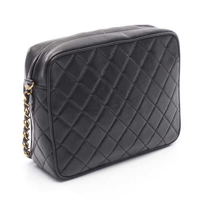 マトラッセ チェーンショルダーバッグ ラムスキン ブラック ゴールド金具 タッセル シャネル バッグ CHANEL