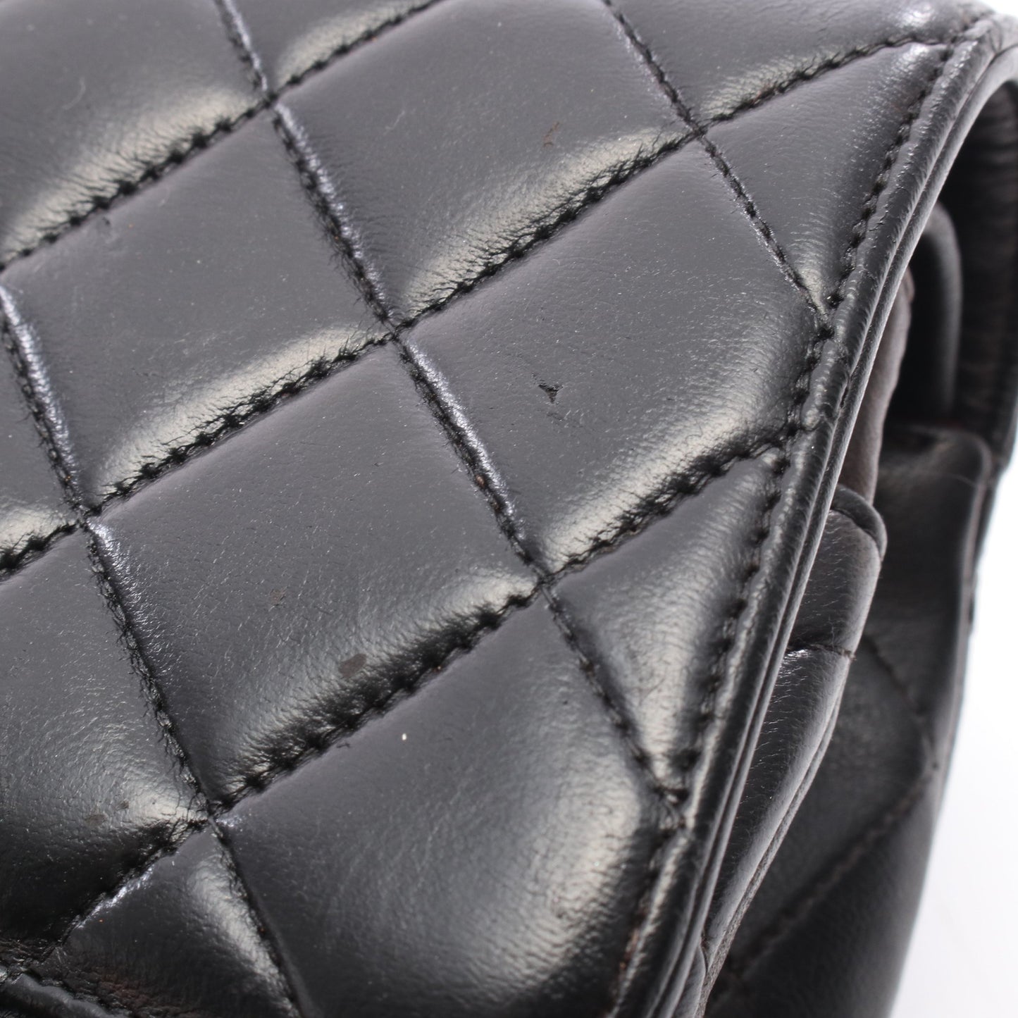 マトラッセ パリ限定 Wフラップ Wチェーンショルダーバッグ ラムスキン ブラック コンビ金具 シャネル バッグ CHANEL