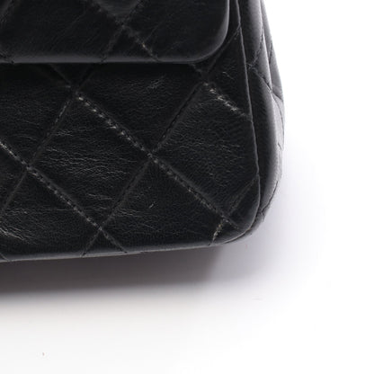 マトラッセ Wフラップ Wチェーンショルダーバッグ ラムスキン ブラック ゴールド金具 シャネル バッグ CHANEL