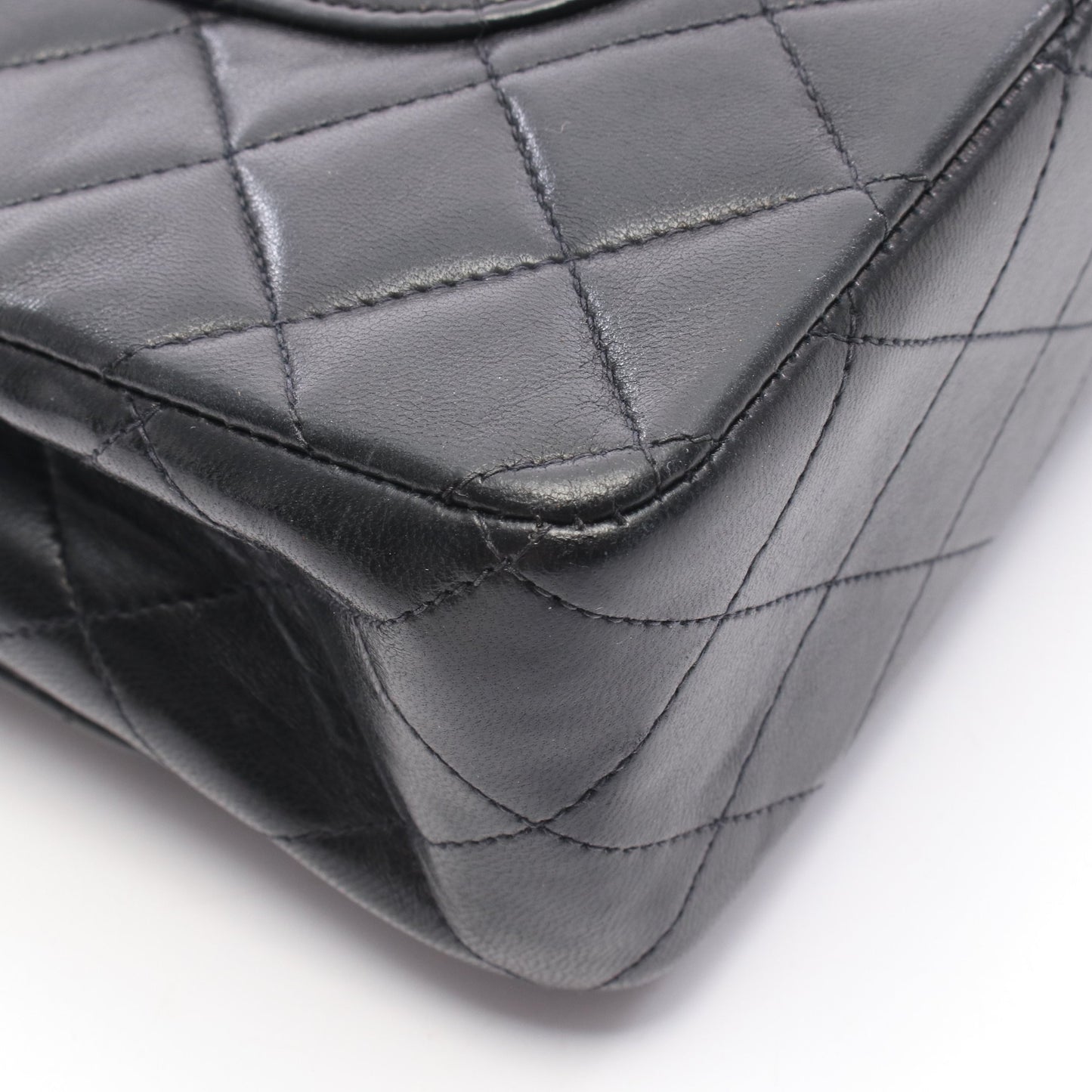 マトラッセ Wフラップ Wチェーンショルダーバッグ ラムスキン ブラック ゴールド金具 シャネル バッグ CHANEL