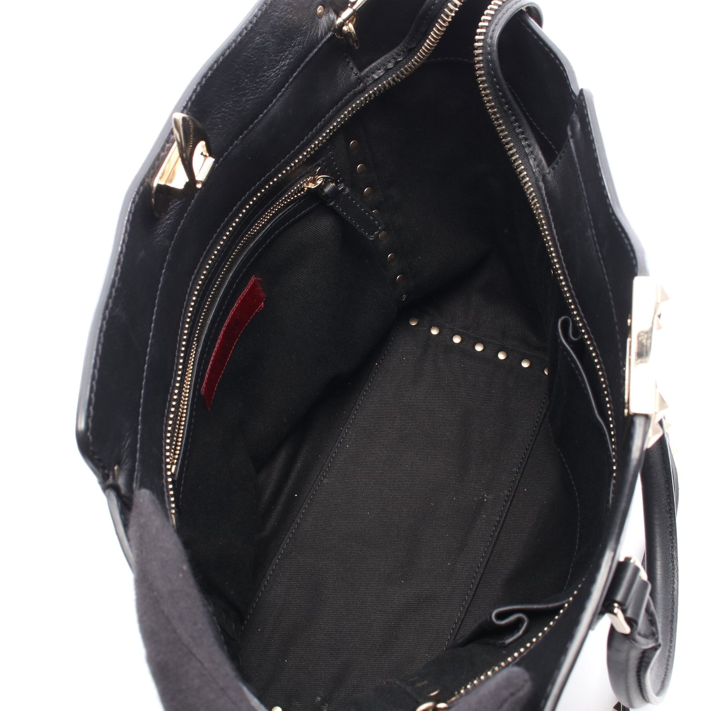 ロックスタッズ ハンドバッグ トートバッグ レザー ブラック 2WAY ヴァレンティノガラヴァーニ バッグ VALENTINO GARAVANI