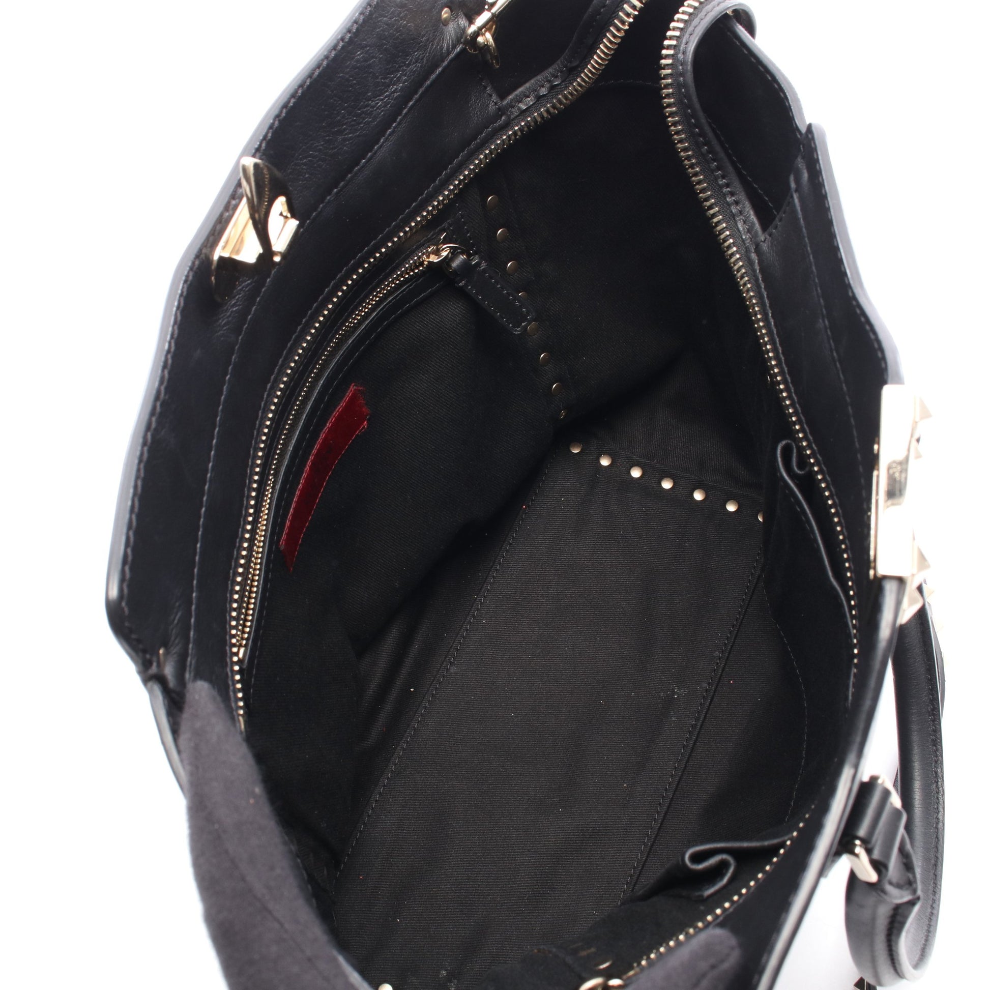 ロックスタッズ ハンドバッグ トートバッグ レザー ブラック 2WAY ヴァレンティノガラヴァーニ バッグ VALENTINO GARAVANI