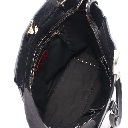 ロックスタッズ ハンドバッグ トートバッグ レザー ブラック 2WAY ヴァレンティノガラヴァーニ バッグ VALENTINO GARAVANI