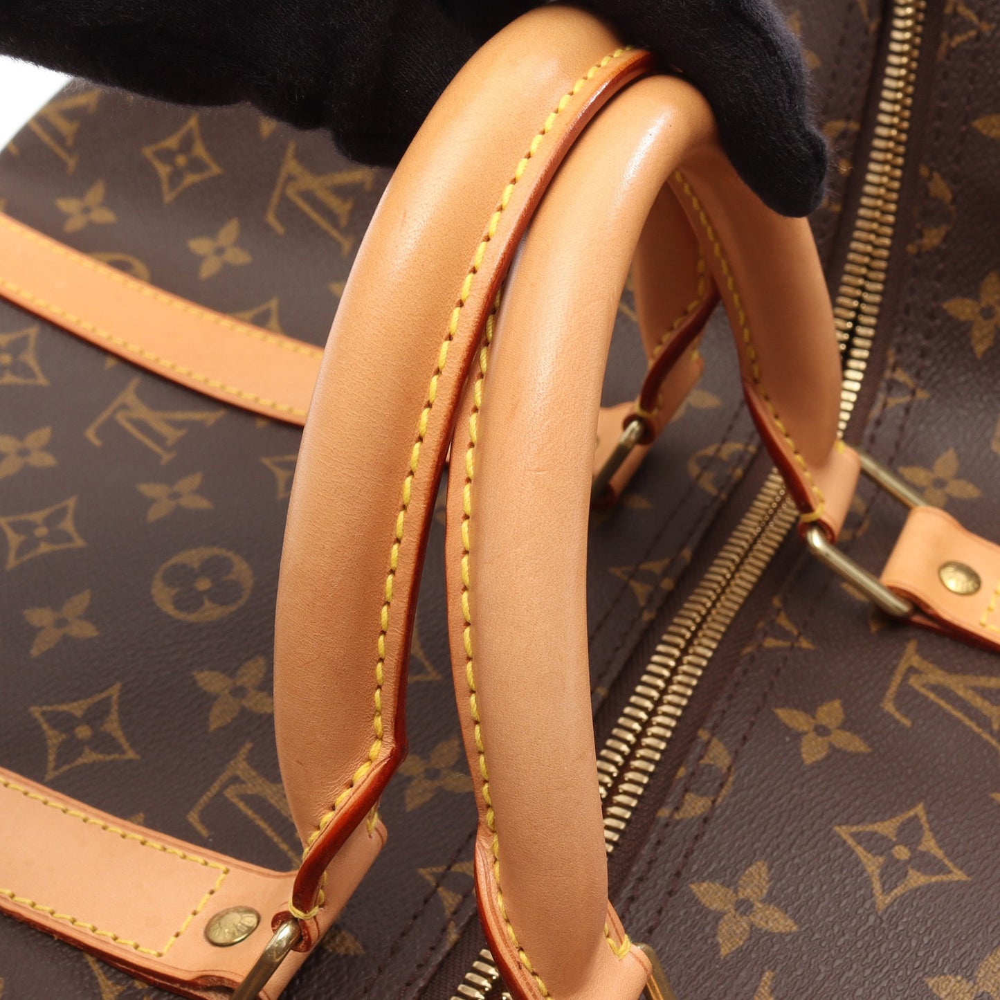 キーポル50 モノグラム ボストンバッグ PVC レザー ブラウン ルイヴィトン バッグ LOUIS VUITTON