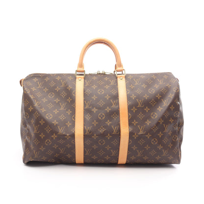 キーポル50 モノグラム ボストンバッグ PVC レザー ブラウン ルイヴィトン バッグ LOUIS VUITTON