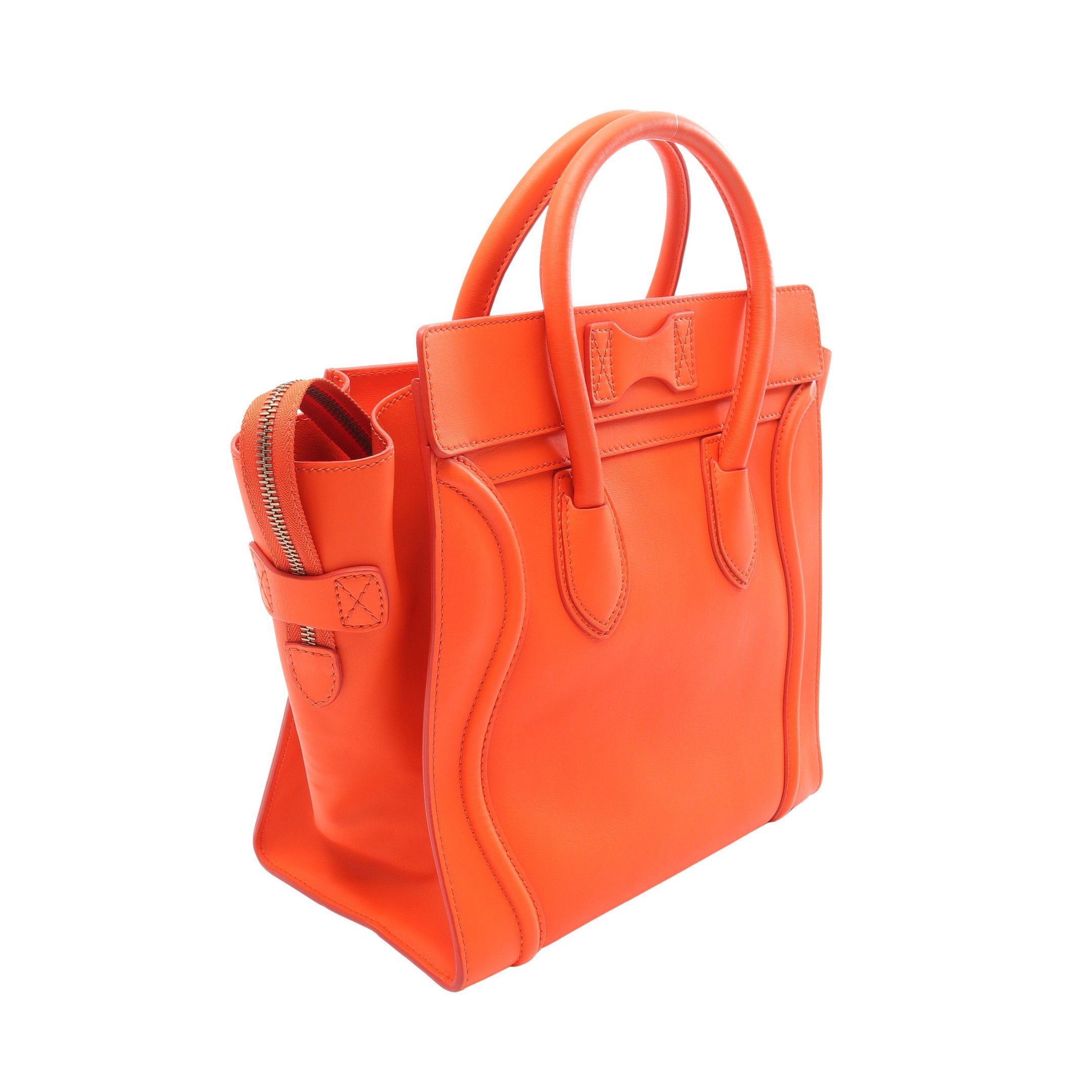 セリーヌ セリーヌ ハンドバッグ - オレンジ レザー CELINE 