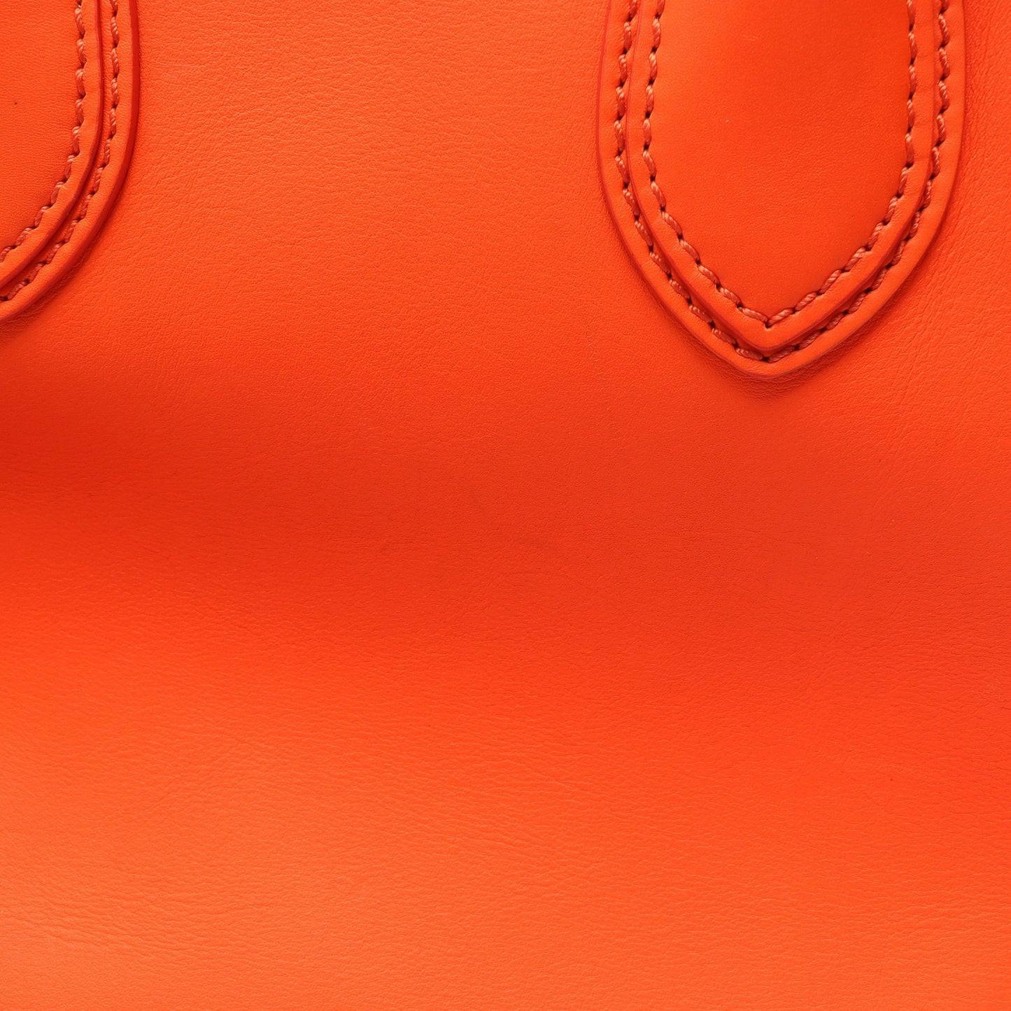 ラゲージ ミニショッパー ハンドバッグ レザー オレンジレッド セリーヌ バッグ CELINE