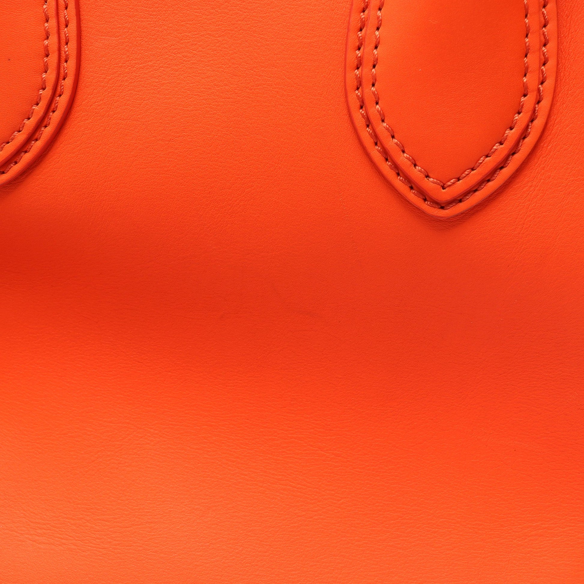 ラゲージ ミニショッパー ハンドバッグ レザー オレンジレッド セリーヌ バッグ CELINE