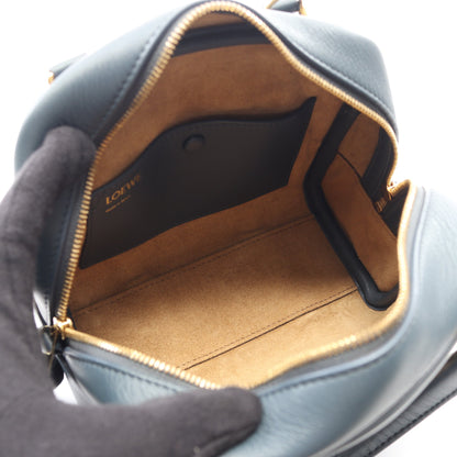 アマソナ16 スクエア ハンドバッグ レザー ダークブルー 2WAY ロエベ バッグ LOEWE