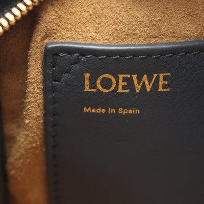 アマソナ16 スクエア ハンドバッグ レザー ダークブルー 2WAY ロエベ バッグ LOEWE
