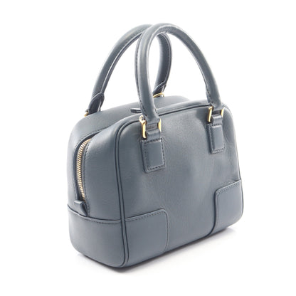 アマソナ16 スクエア ハンドバッグ レザー ダークブルー 2WAY ロエベ バッグ LOEWE