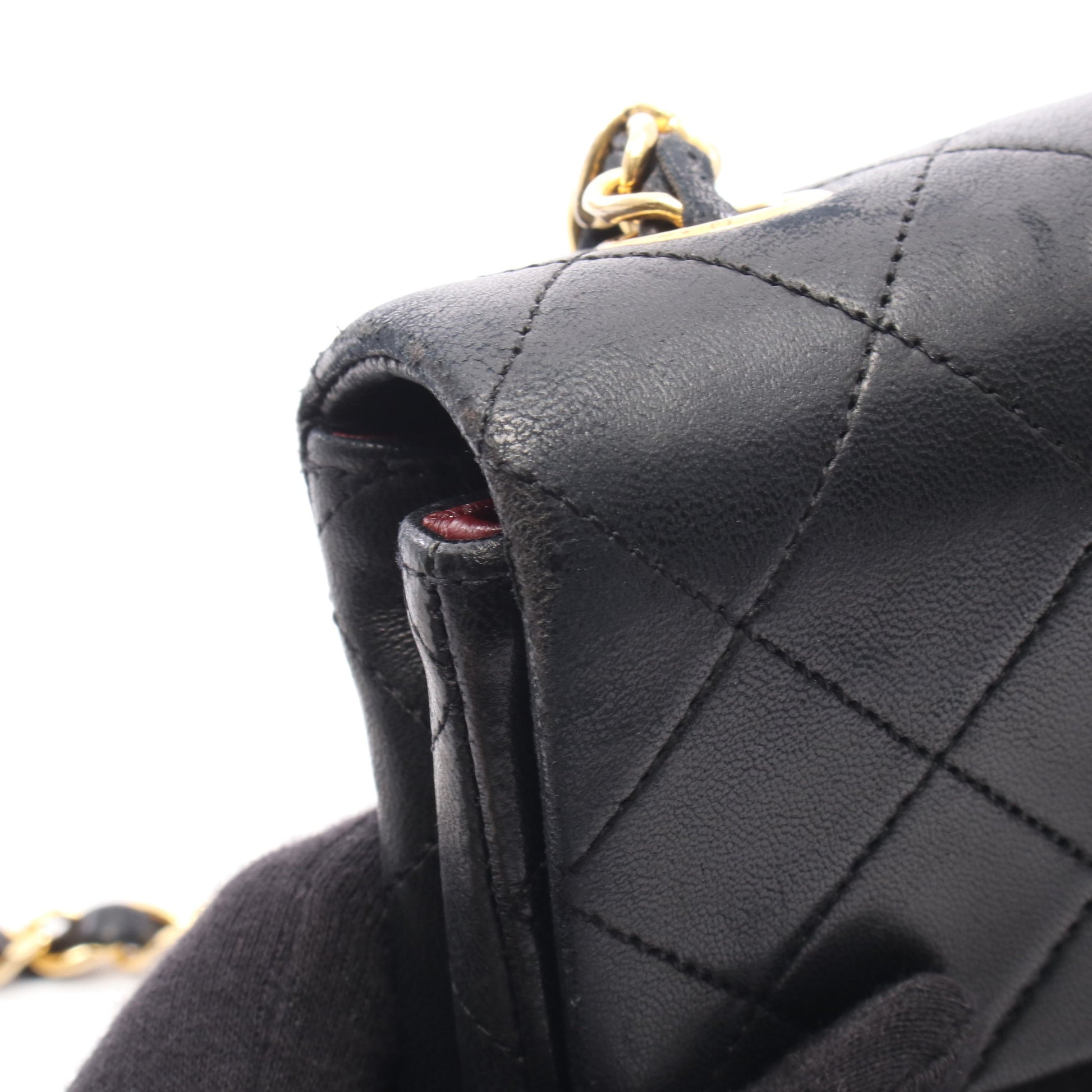 ミニマトラッセ20 チェーンショルダーバッグ ラムスキン ブラック ゴールド金具 シャネル バッグ CHANEL