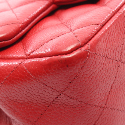 ミニマトラッセ チェーンショルダーバッグ キャビアスキン レッド シルバー金具 シャネル バッグ CHANEL
