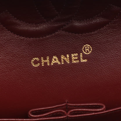 マトラッセ Wフラップ Wチェーンショルダーバッグ ラムスキン ブラック ゴールド金具 シャネル バッグ CHANEL