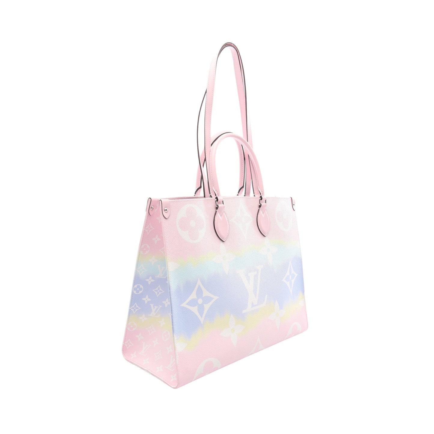 オンザゴー GM LVエスカル パステル ショルダーバッグ PVC レザー ピンク マルチカラー 沖縄限定 2WAY ルイヴィトン バッグ LOUIS VUITTON