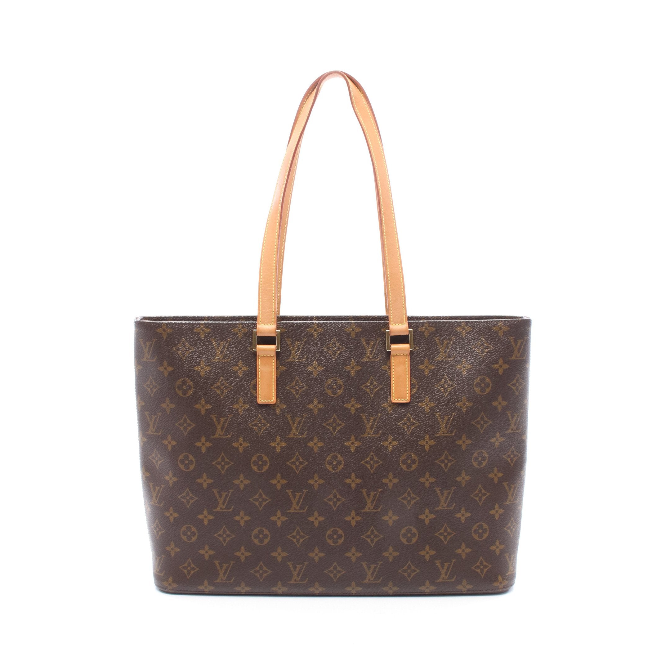 美品 LOUIS VUITTON ルイヴィトン ルコ トートバッグ ヴィンテージ モノグラム ショルダーバッグ PVC/ヌメ革 ブラウン レディース【中古】 ルコ モノグラム ショルダーバッグ トートバッグ PVC レザー ブラウン