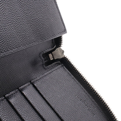 ラウンドファスナー長財布 レザー ブラック サンローランパリ 財布・小物 SAINT LAURENT PARIS