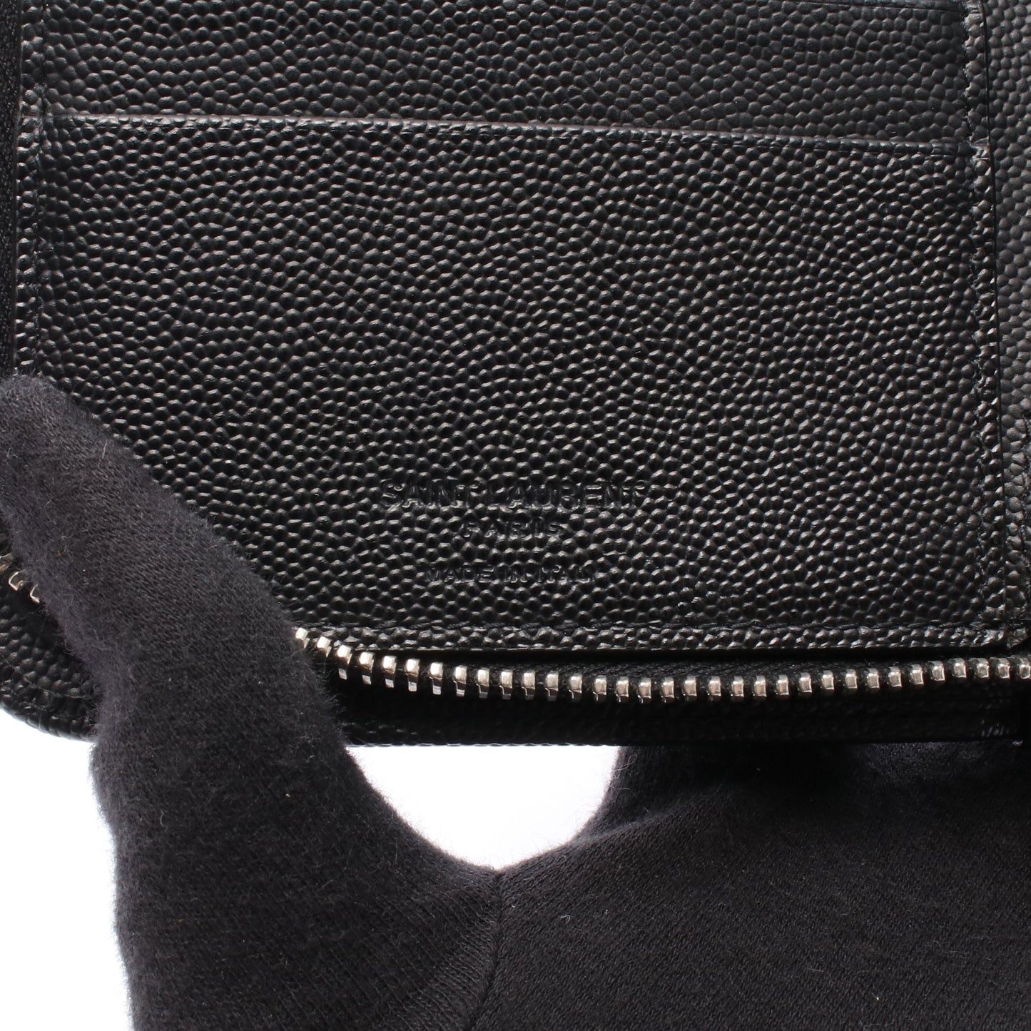 ラウンドファスナー長財布 レザー ブラック サンローランパリ 財布・小物 SAINT LAURENT PARIS