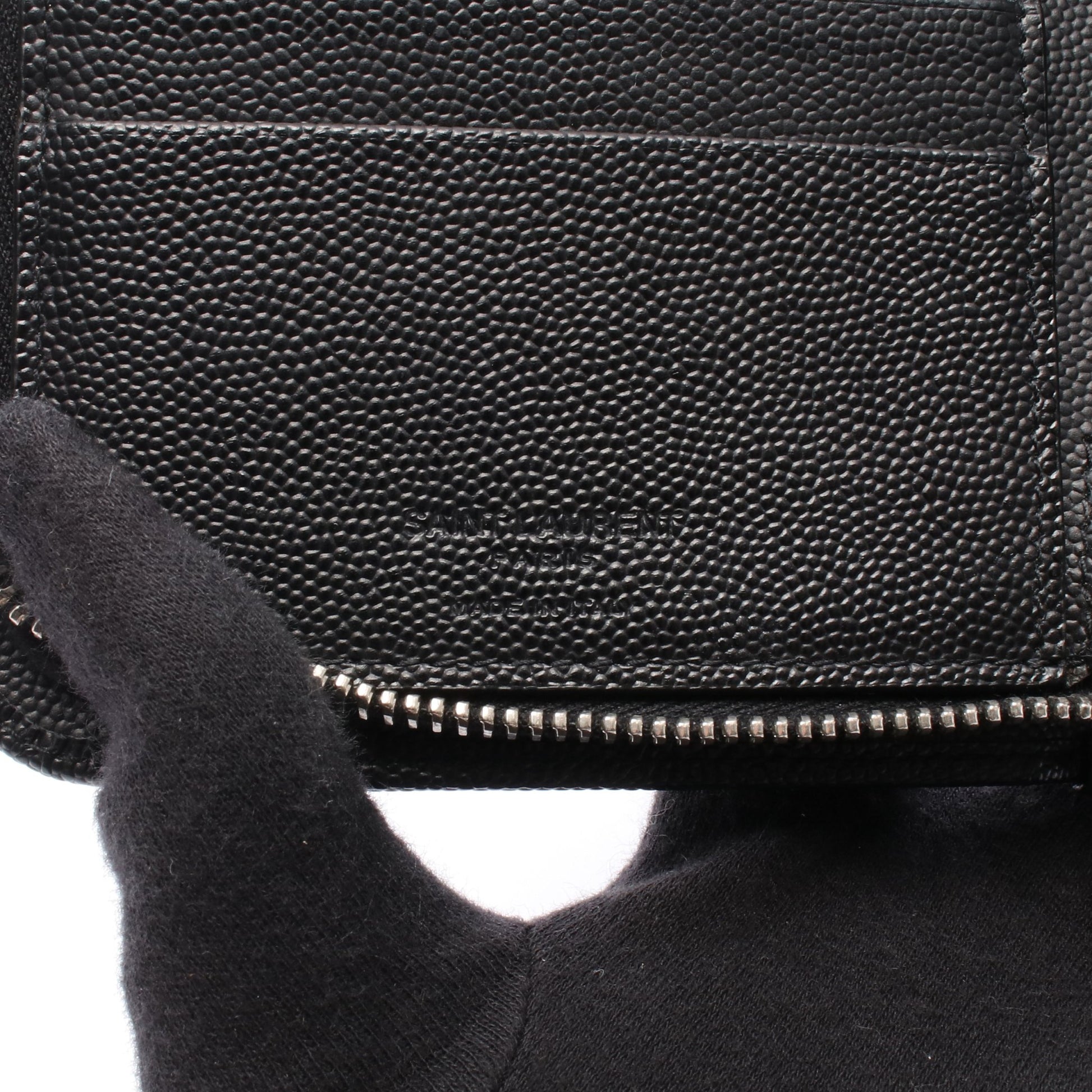 ラウンドファスナー長財布 レザー ブラック サンローランパリ 財布・小物 SAINT LAURENT PARIS