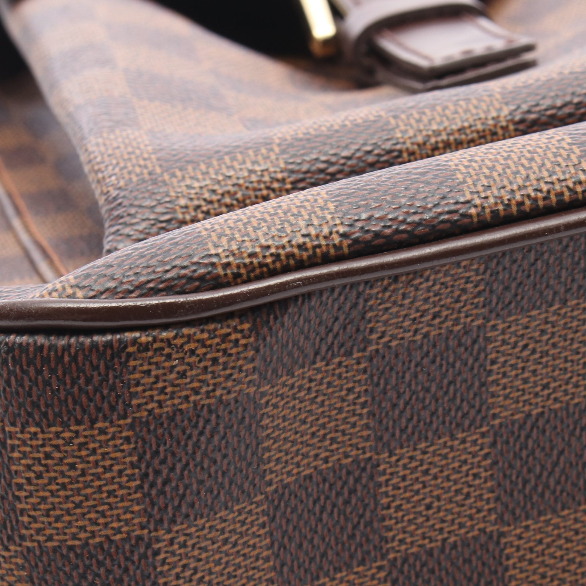 ユゼス ダミエエベヌ ハンドバッグ トートバッグ PVC レザー ブラウン ルイヴィトン バッグ LOUIS VUITTON