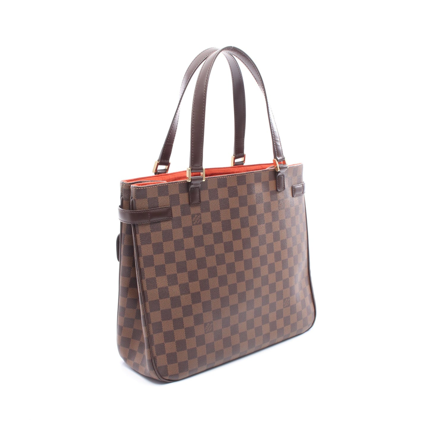 ユゼス ダミエエベヌ ハンドバッグ トートバッグ PVC レザー ブラウン ルイヴィトン バッグ LOUIS VUITTON