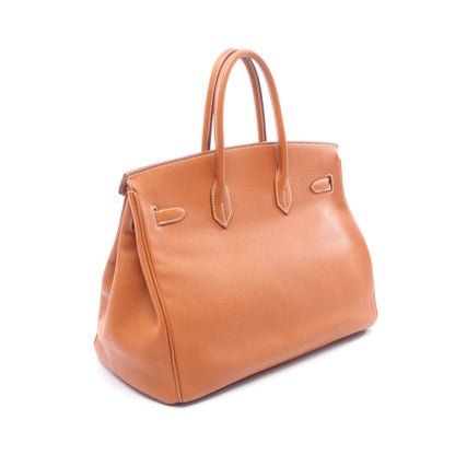 バーキン35 ゴールド ハンドバッグ ヴォーエプソン ブラウン ゴールド金具 □L刻印 エルメス バッグ HERMES