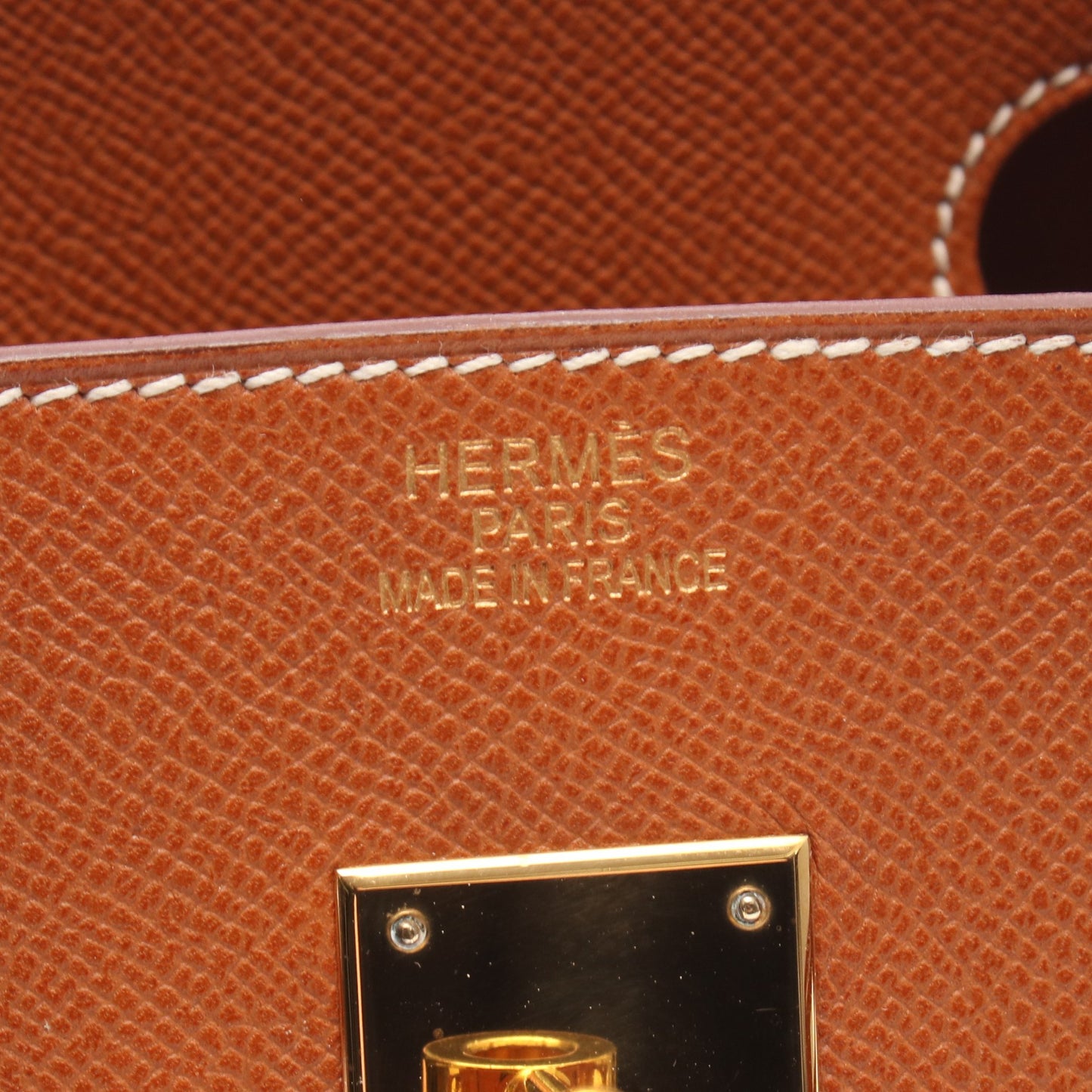 バーキン35 ゴールド ハンドバッグ ヴォーエプソン ブラウン ゴールド金具 □L刻印 エルメス バッグ HERMES