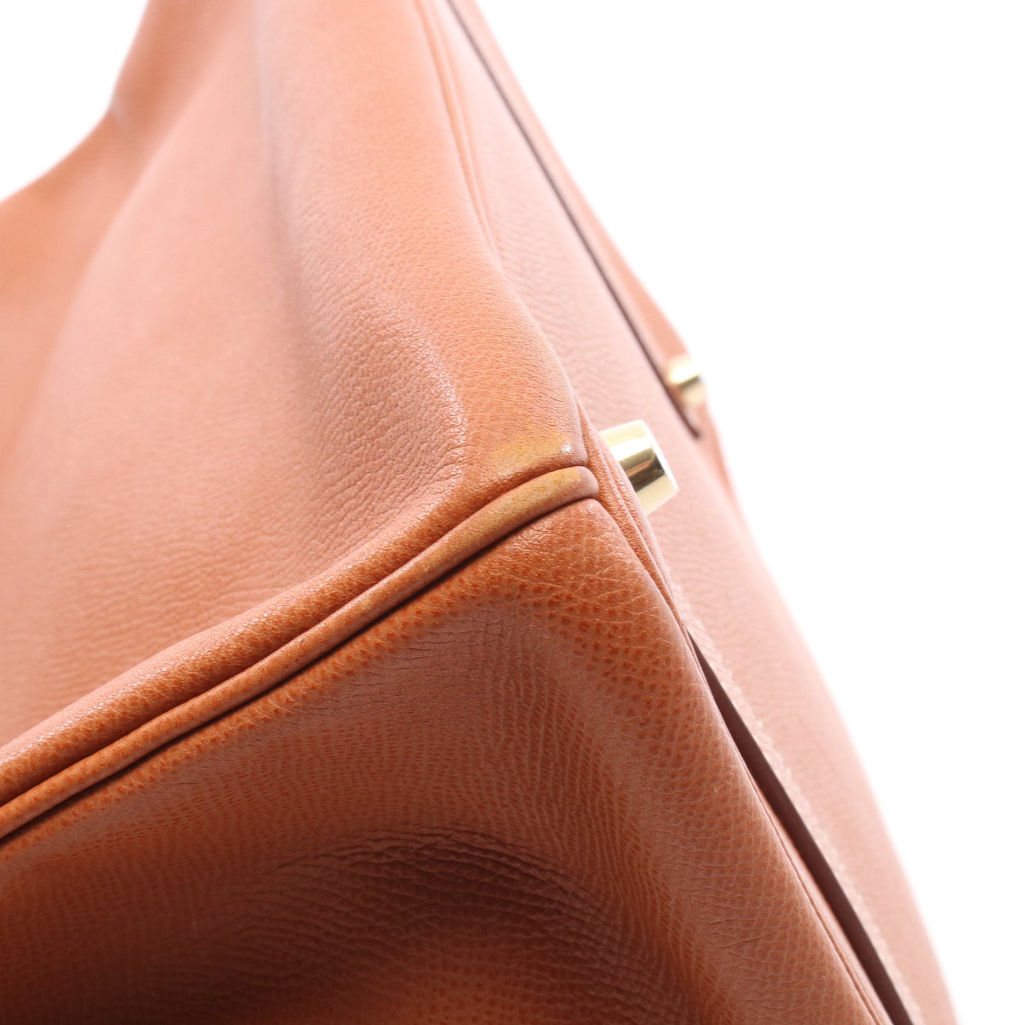 バーキン35 ゴールド ハンドバッグ ヴォーエプソン ブラウン ゴールド金具 □L刻印 エルメス バッグ HERMES