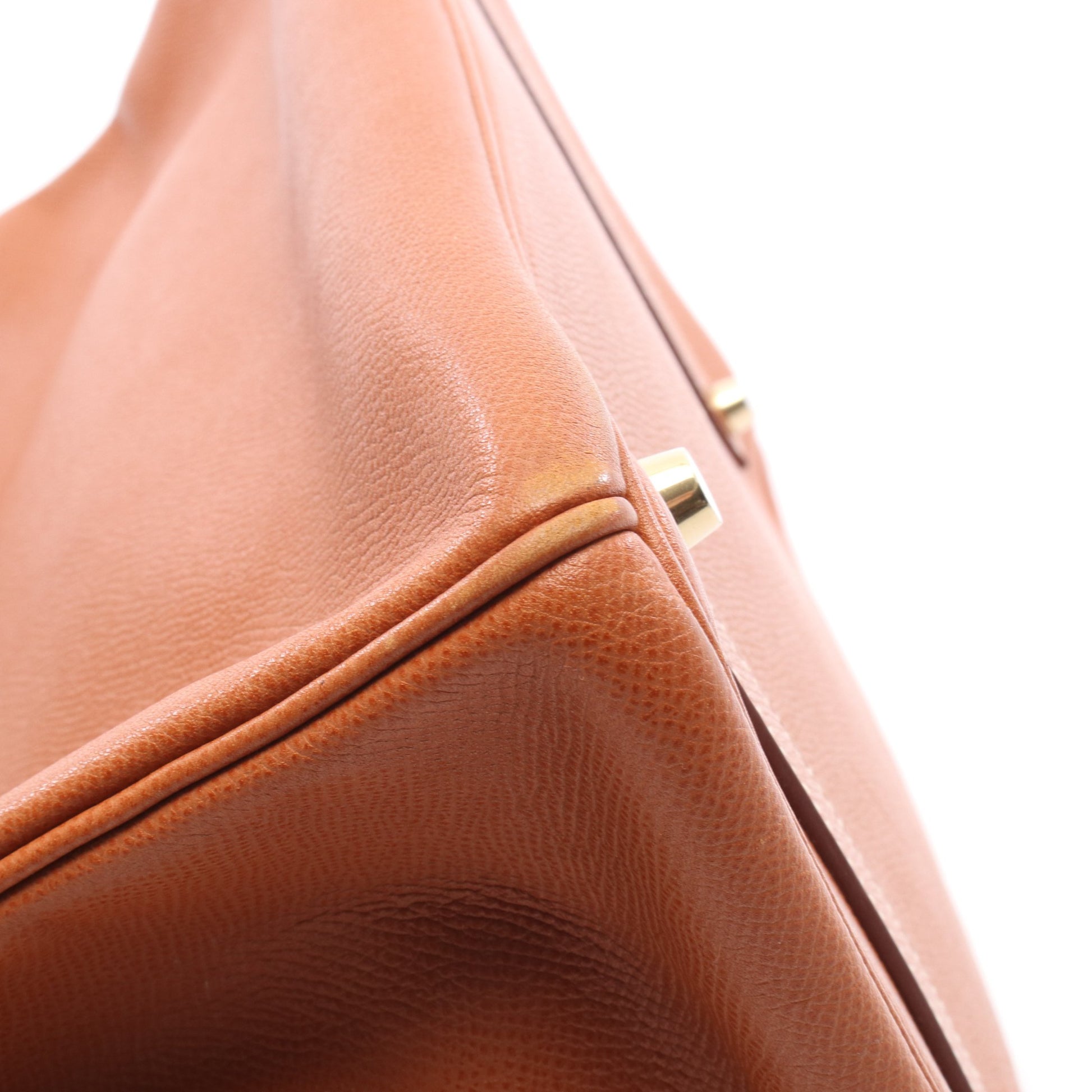 バーキン35 ゴールド ハンドバッグ ヴォーエプソン ブラウン ゴールド金具 □L刻印 エルメス バッグ HERMES