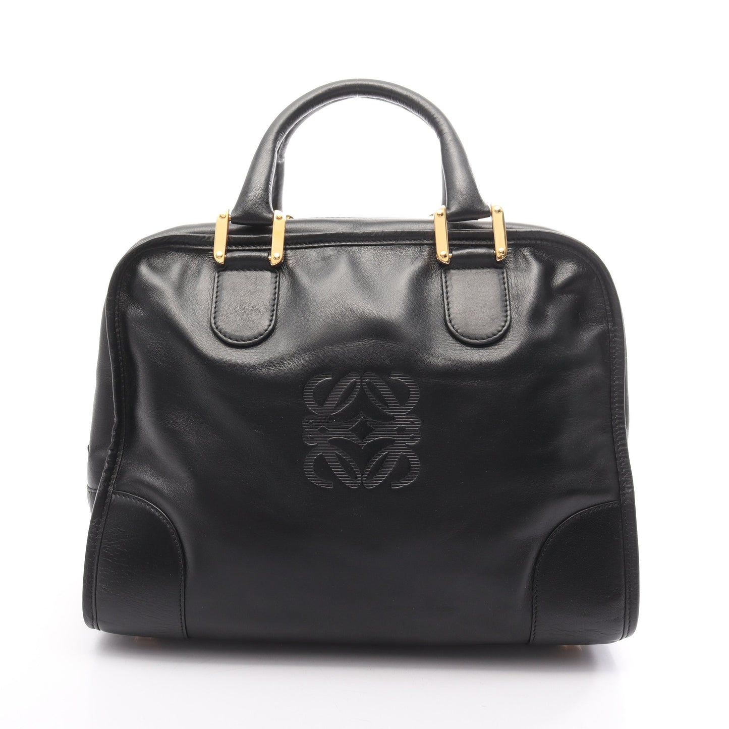 アマソナ32 ハンドバッグ レザー ブラック ロエベ バッグ LOEWE