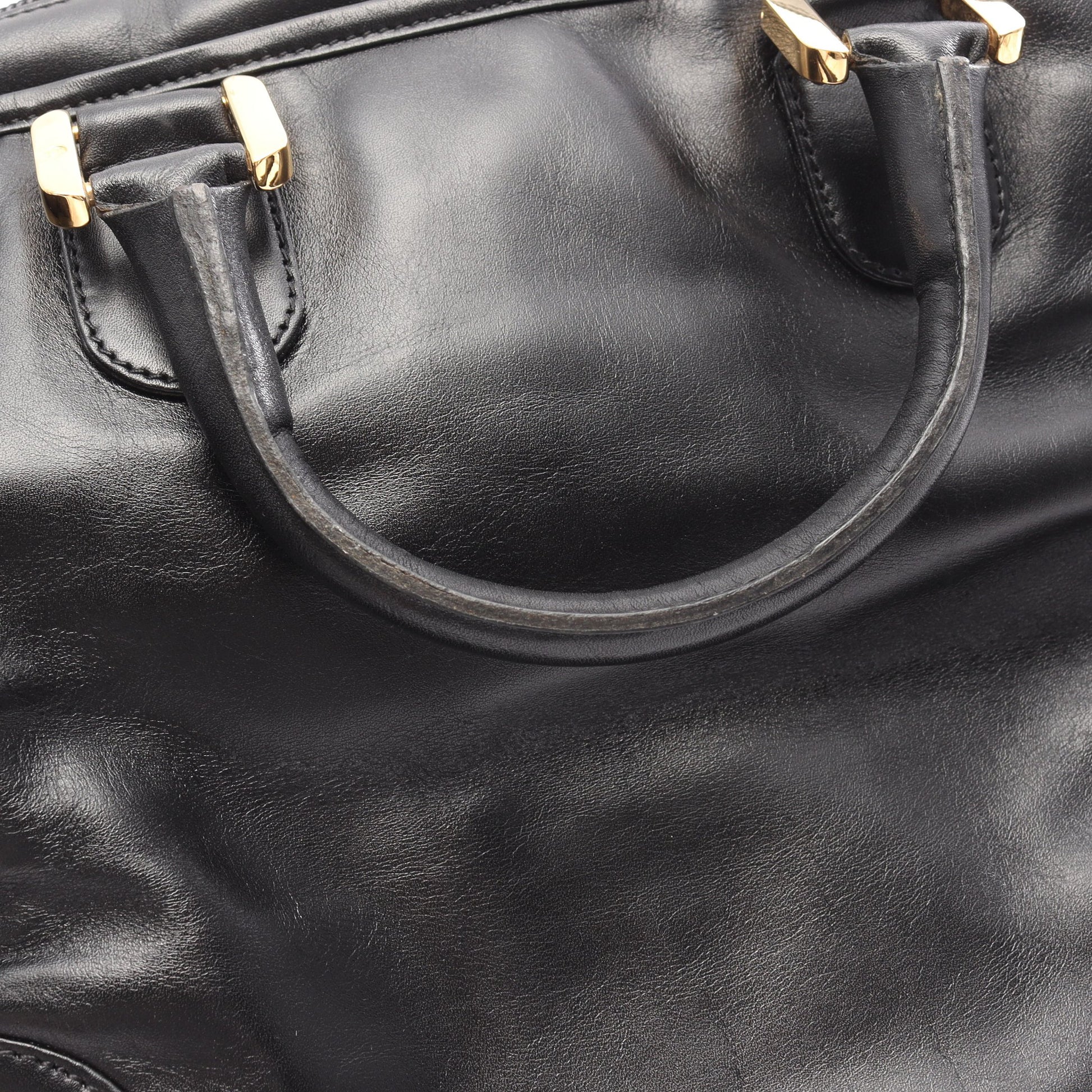 アマソナ32 ハンドバッグ レザー ブラック ロエベ バッグ LOEWE
