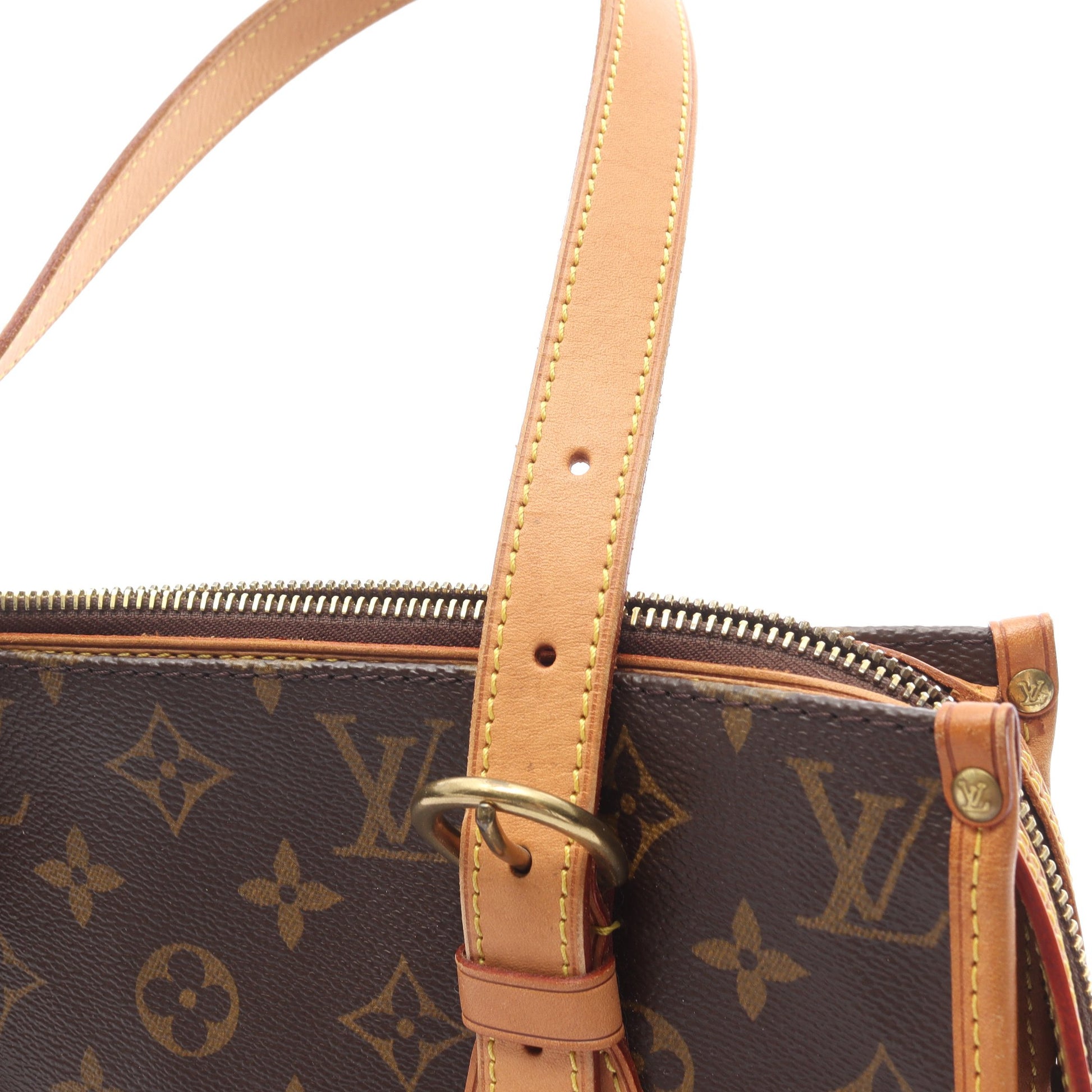 ポパンクール オ モノグラム ショルダーバッグ トートバッグ PVC レザー ブラウン ルイヴィトン バッグ LOUIS VUITTON