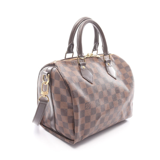 スピーディ バンドリエール 25 ダミエエベヌ ハンドバッグ PVC レザー ブラウン 2WAY ルイヴィトン