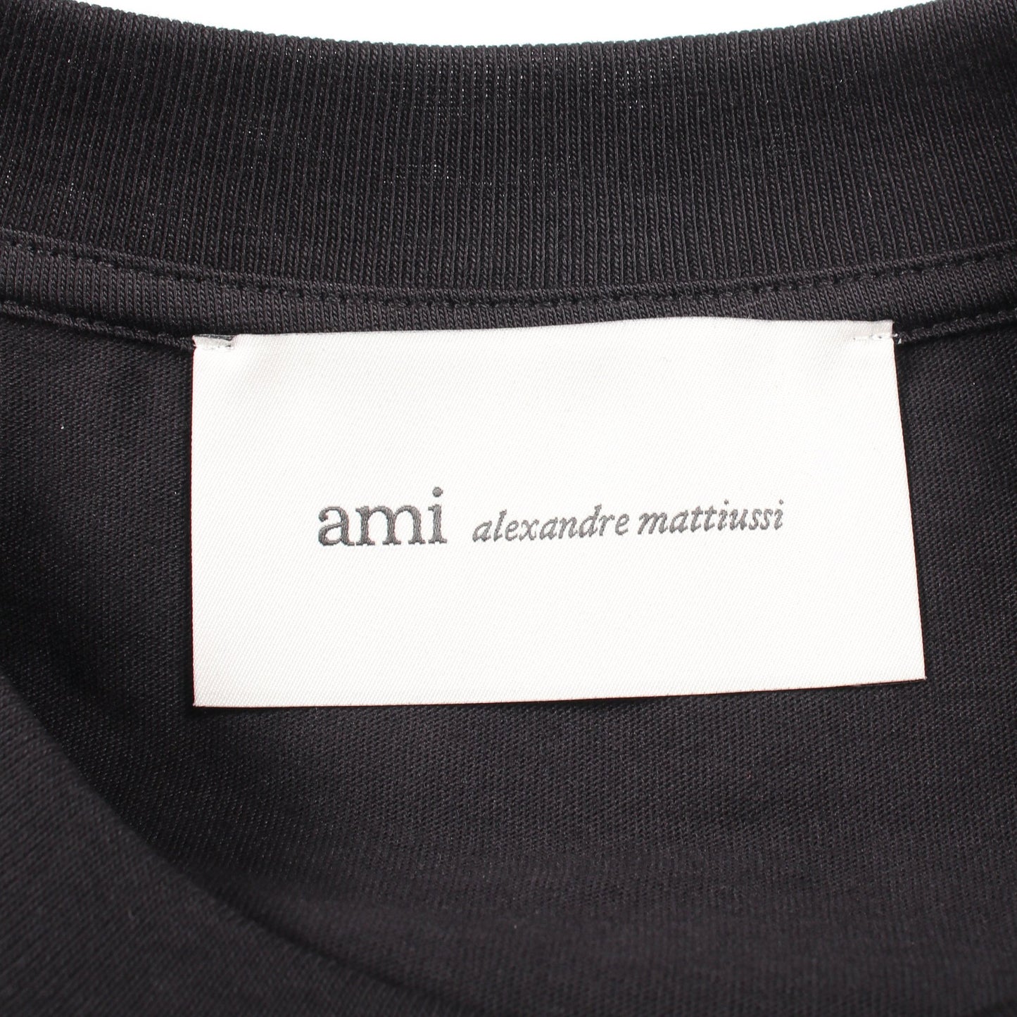 長袖Tシャツ コットン ブラック アミアレクサンドルマテュッシ トップス AMI Alexandre Mattiussi