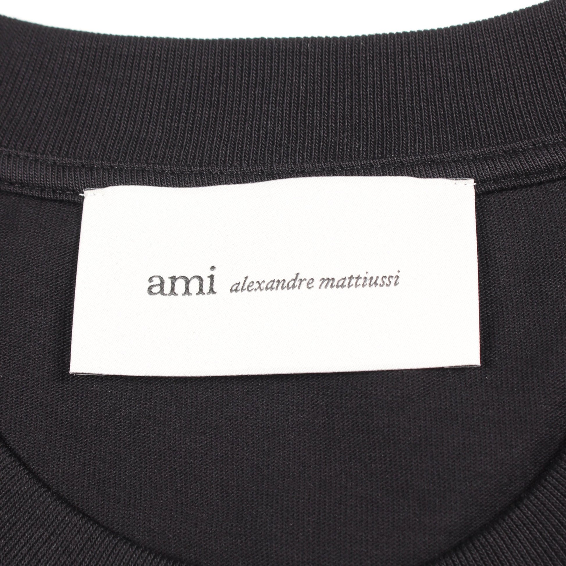 半袖Tシャツ コットン ブラック アミアレクサンドルマテュッシ トップス AMI Alexandre Mattiussi
