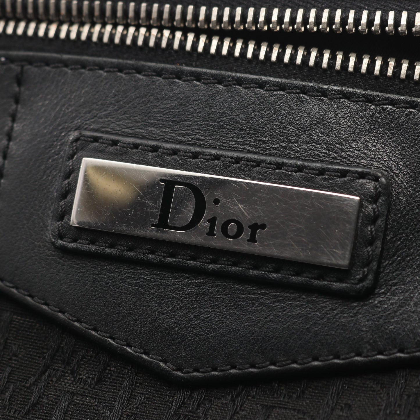 ストリートシック トロッター ショルダーバッグ キャンバス レザー ブラック クリスチャンディオール バッグ Christian Dior