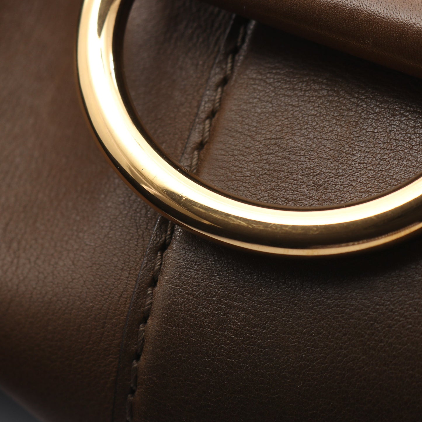バンブー クレスト チェーンショルダーバッグ レザー ファー カーキブラウン グッチ バッグ GUCCI