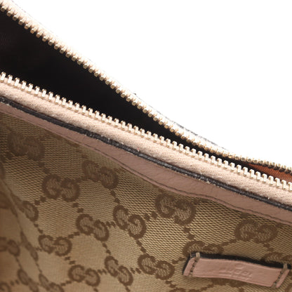 GGキャンバス ショルダーバッグ キャンバス レザー ベージュ ピンク マルチカラー グッチ バッグ GUCCI
